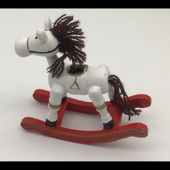 2 Reindeer or Rocking Horses Christmas Ornaments - Picture 6 of 11